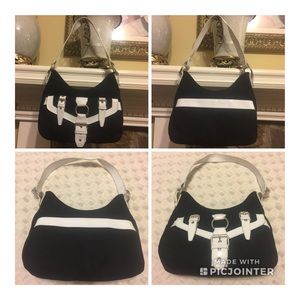 Black and white Fina Firenze Hobo Bag